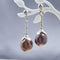 Aubergine Drop Twist Pearl Earrings Earrings
