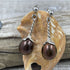 Aubergine Drop Twist Pearl Earrings Earrings