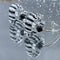 Black and White Heart Cane Glass Earrings Earrings