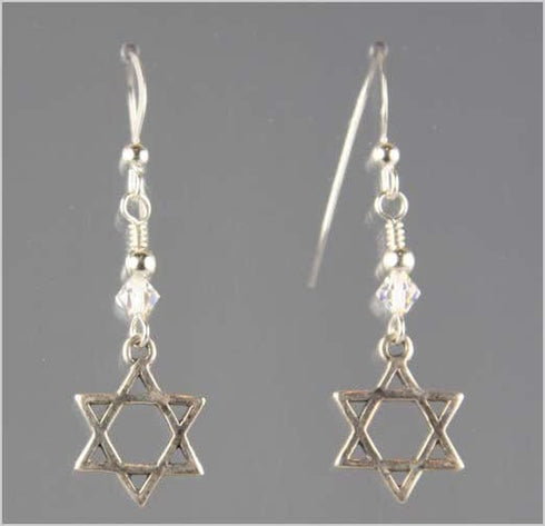 Celestial Spark - Star of David Earrings Earrings