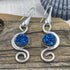 Cobalt Titanium Coated Druzy Swirl Earrings Earrings