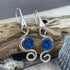Cobalt Titanium Coated Druzy Swirl Earrings Earrings