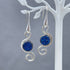 Cobalt Titanium Coated Druzy Swirl Earrings Earrings
