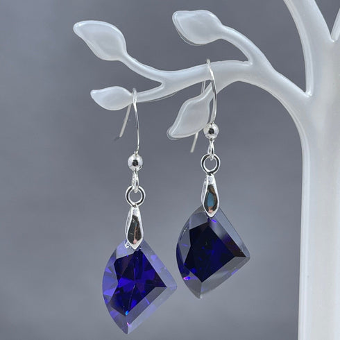 Deep Purple Crystal Earrings Earrings