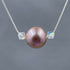 Floating Edison Pearl and Crystal Necklace Earrings