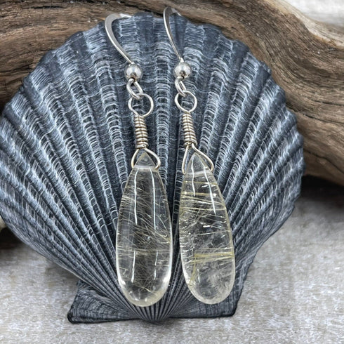 Golden Rutile Quartz Earrings Earrings