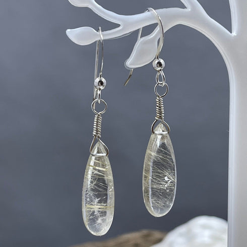 Golden Rutile Quartz Earrings Earrings
