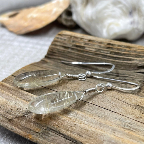 Golden Rutile Quartz Earrings Earrings