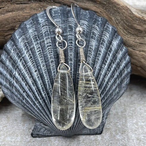 Golden Rutile Quartz Earrings Earrings