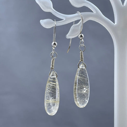 Golden Rutile Quartz Earrings Earrings