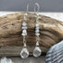 Grey Diamond Nugget and Tourmalated Quartz Earrings Earrings