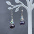 Jr. Crystal and Peacock Pearl Earrings Earrings