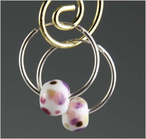 Lampwork Hoop Earrings Earrings