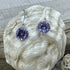 Light Purple Crystal Round Earrings Earrings