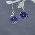 Light Purple Crystal Round Earrings Earrings