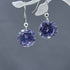 Light Purple Crystal Round Earrings Earrings