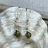 Olive Green Cubic Zirconia Heart Earrings Earrings