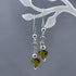 Olive Green Cubic Zirconia Heart Earrings Earrings
