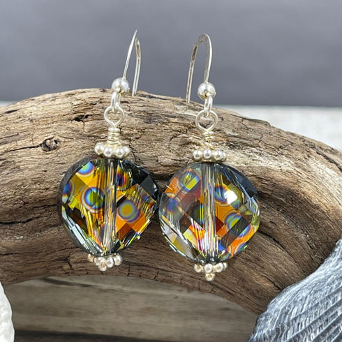 Peacock Crystals Earrings Earrings