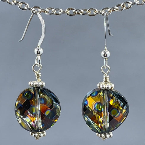 Peacock Crystals Earrings Earrings