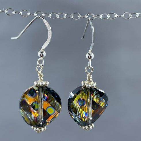 Peacock Crystals Earrings Earrings