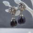 Peacock Purple Freshwater Cultured Pearl Earrings Earrings