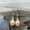 Pink Freshwater Pearl Drop Earrings - AAA Quality Earrings