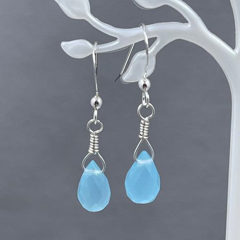 Sea Green/Blue Jade Briolette Earrings Earrings