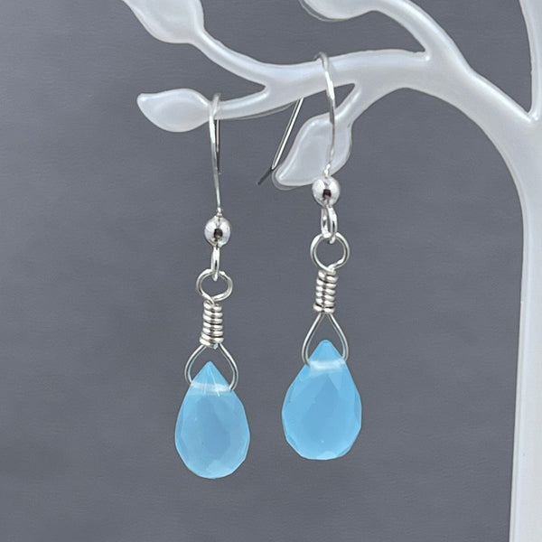 Sea Green/Blue Jade Briolette Earrings Earrings