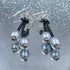 Silver Pearl and Crystal Leather Earrings Earrings