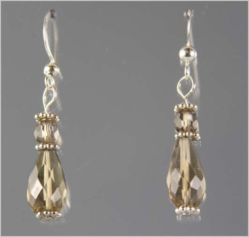 Smokey Quartz Briolette Earrings Earrings