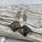 Smokey Quartz Square Briolette Earrings Earrings