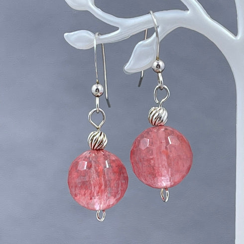 Strawberry Quartz Earrings Earrings