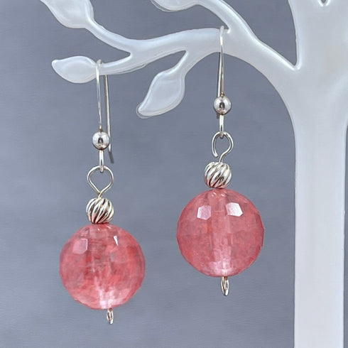 Strawberry Quartz Earrings Earrings