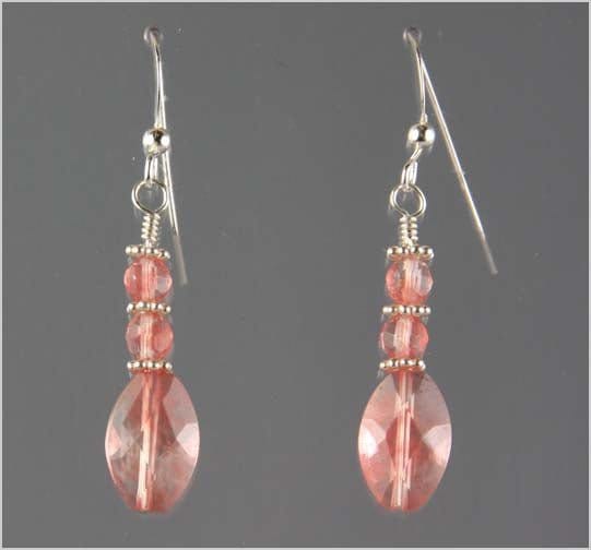 Watermelon Quartz Earrings Earrings