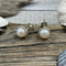 White Round Freshwater Cultured Pearl Earrings Earrings