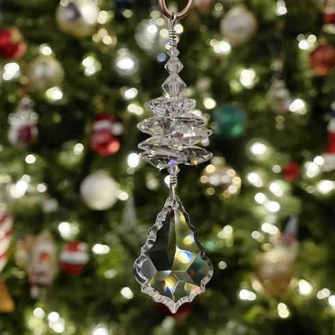 Crystal Fancy Drop Ornament Holiday Jewelry