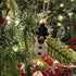 Handmade Lampwork Bead Snowman Necklace Holiday Jewelry