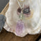 Amethyst Scepter and Prehnite Necklace Jewelry