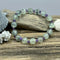 Prehnite and Amethyst Beaded Stretch Bracelet Jewelry