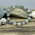 Prehnite and Amethyst Beaded Stretch Bracelet Jewelry