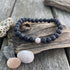Lava Bead and Freshwater Pearl Bracelet - small