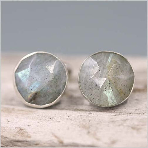 Labradorite Sterling Silver Cuff links Men