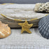 18K Gold Coated Starfish Drusy on Bi-Colored Cable Chain Necklaces