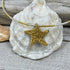 18K Gold Coated Starfish Drusy on Bi-Colored Cable Chain Necklaces