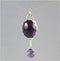 Amethyst Cabochon Briolette Necklace Necklaces
