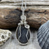 Black Agate Druzy Wire Wrap Pendant Necklaces