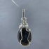 Black Agate Druzy Wire Wrap Pendant Necklaces