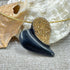 Black Agate with 18K Coated Drusy Heart Necklace Necklaces