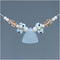 Blue Agate Drusy and Glass Lampwork Necklace Necklaces